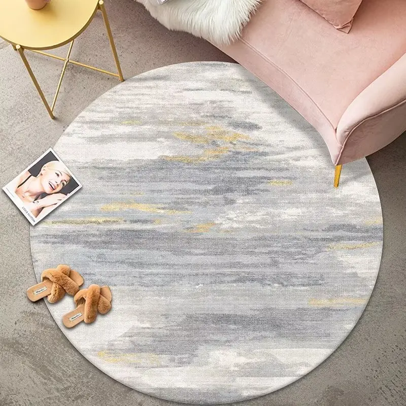 Modern Round Chair Mat Coffee Table Sofa Carpets for Living Room luxury Anti-skid Lounge Rug Home Decoration Bedroom Bedeide Mat