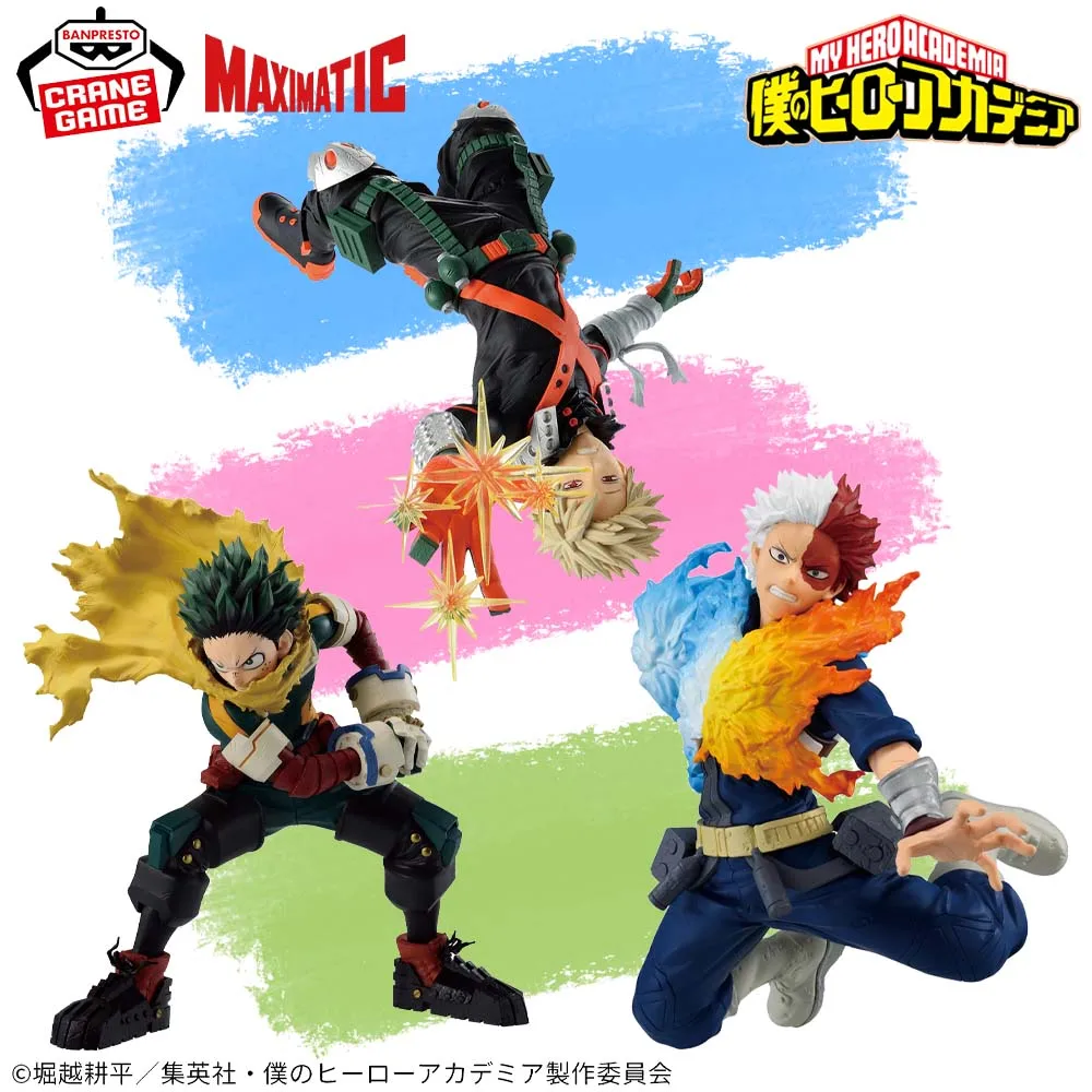 

В наличии оригинальный BANPRESTO MAXIMATIC My Hero Academia Midoriya Izuku Bakugou Katsuki Todoroki Shoto фигурка аниме модель игрушки
