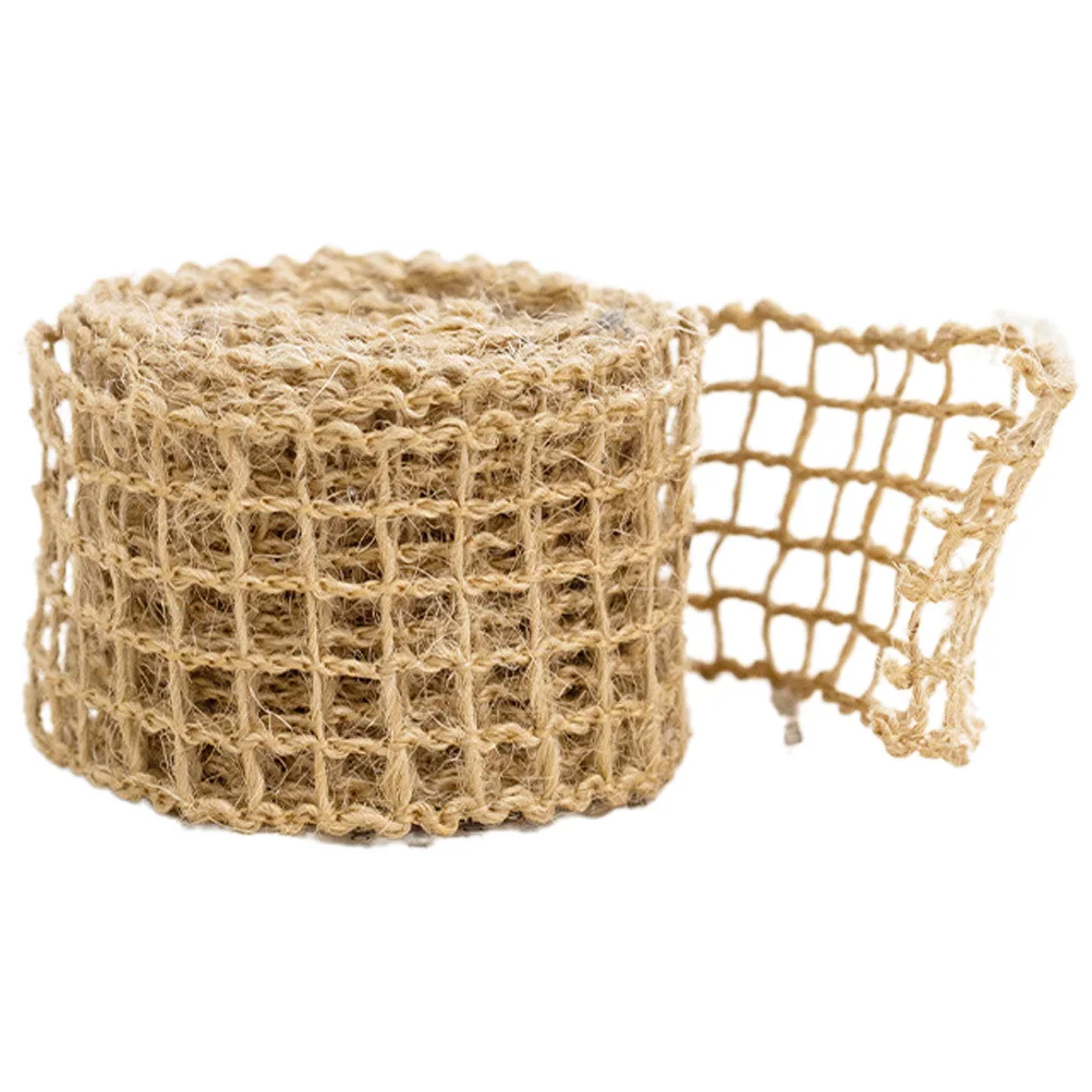 

1 Roll Vintage Jute Ribbon Hollow Out Decorative Wrapping Ribbon for Wedding Party Gift Box Bouquet DIY Crafts Fall Harvest