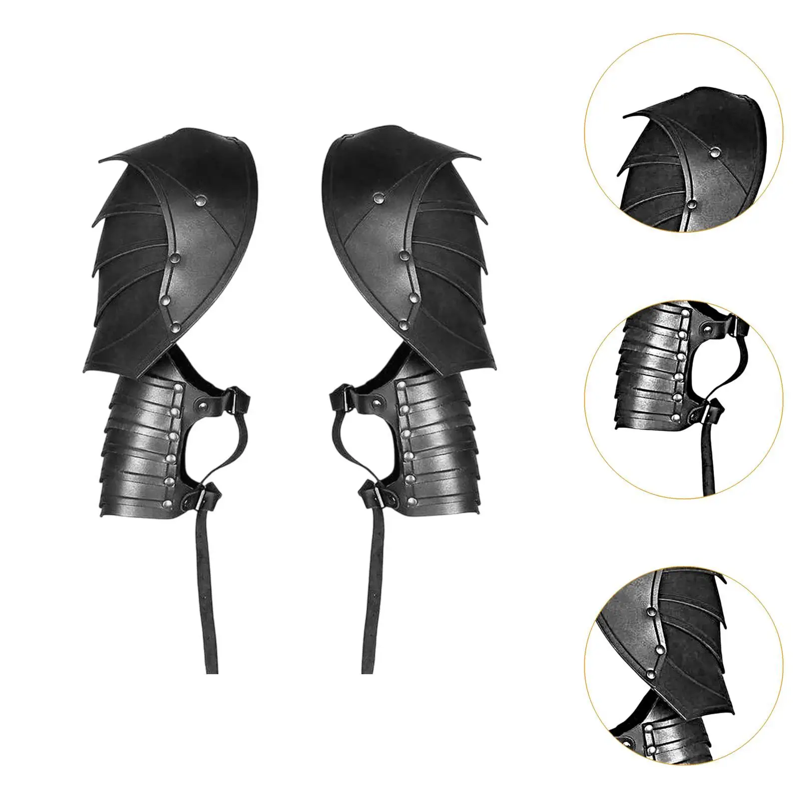 

Готические доспехи в стиле стимпанк, наплечники для тематического свадебного платья, черный цвет