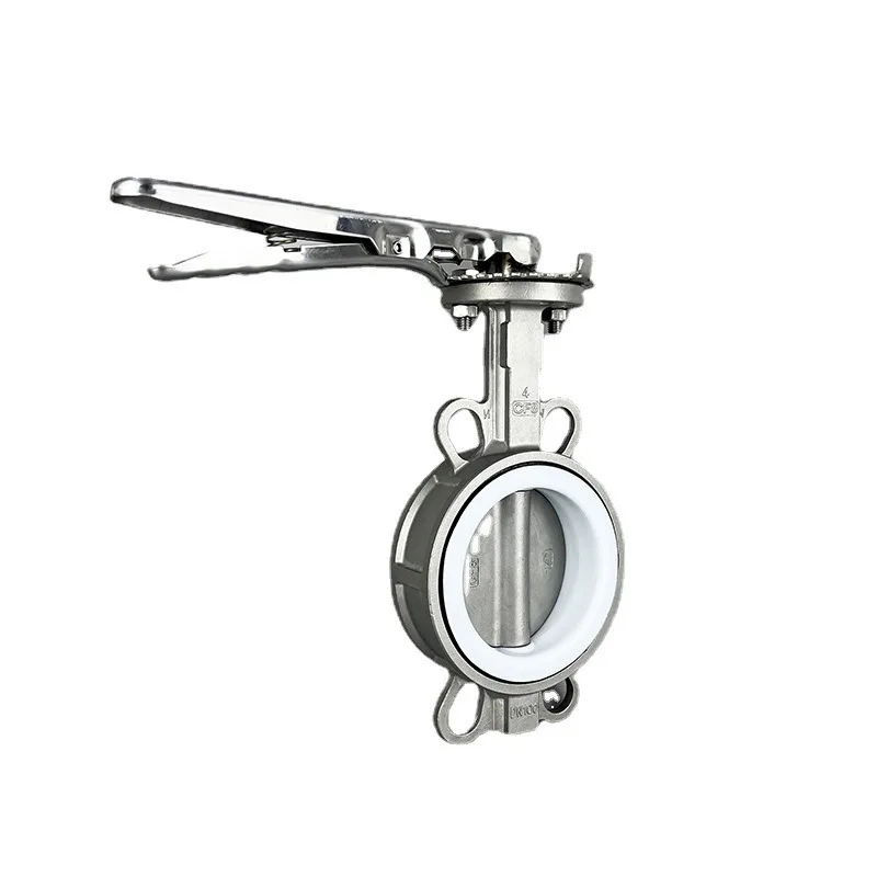 For Manual 304 Stainless Steel Butterfly Valve Valve Handle Clamp   Two-way Butterfly Valve D71X/F