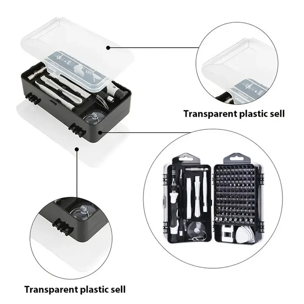 Precision Screwdriver Set Magnetic CR-V Screwdriver Torx Bit Computer Mobile Phone 117 In 1 Watches Glasses Repair Hand Tool Kit