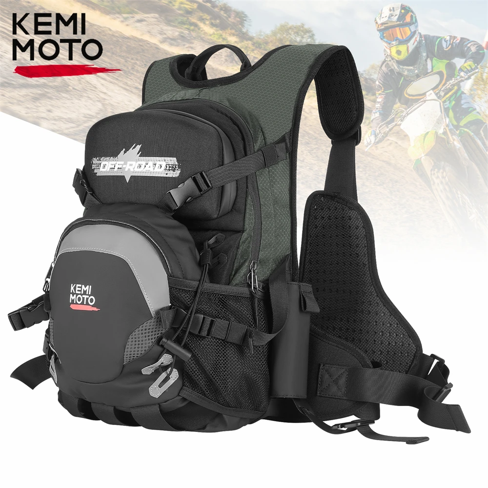 Motorcycle Cycling Backpack Outdoor Climbing Riding Backpack Motocross Racing Package Adventure Bag With 3L Water Bag Bladder