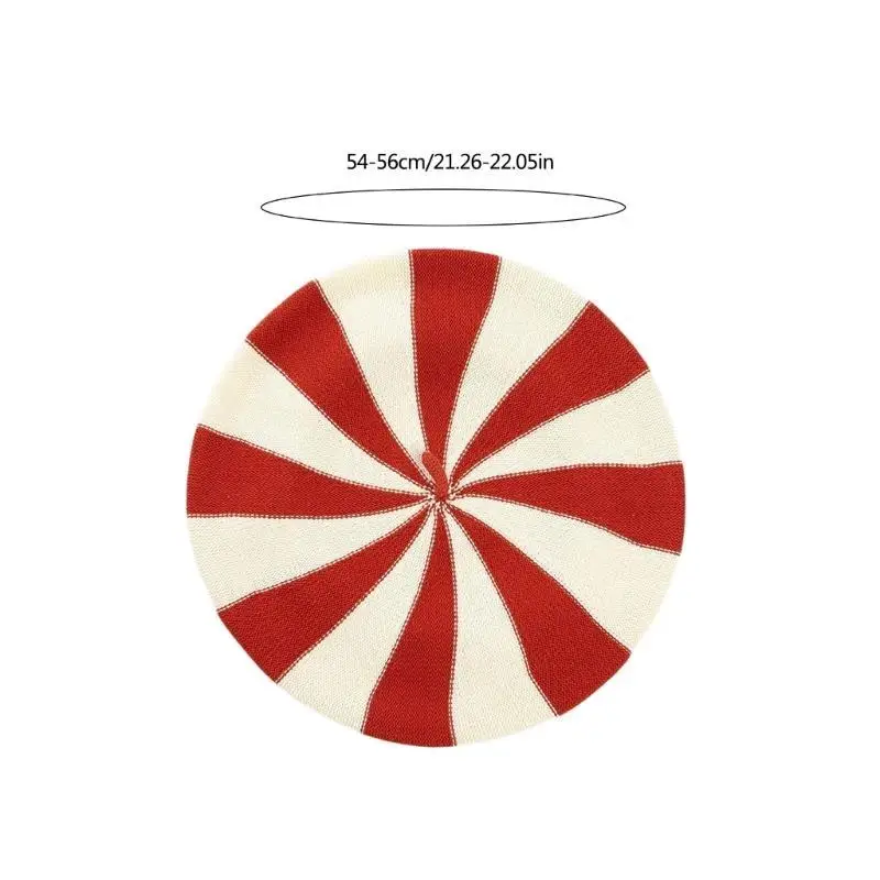 39bb Lovely Stylish Cabbie Hat Children Headpiece Knit Children Vintage Cabbie Caps Headwear Unisex Untuk Pakaian Harian