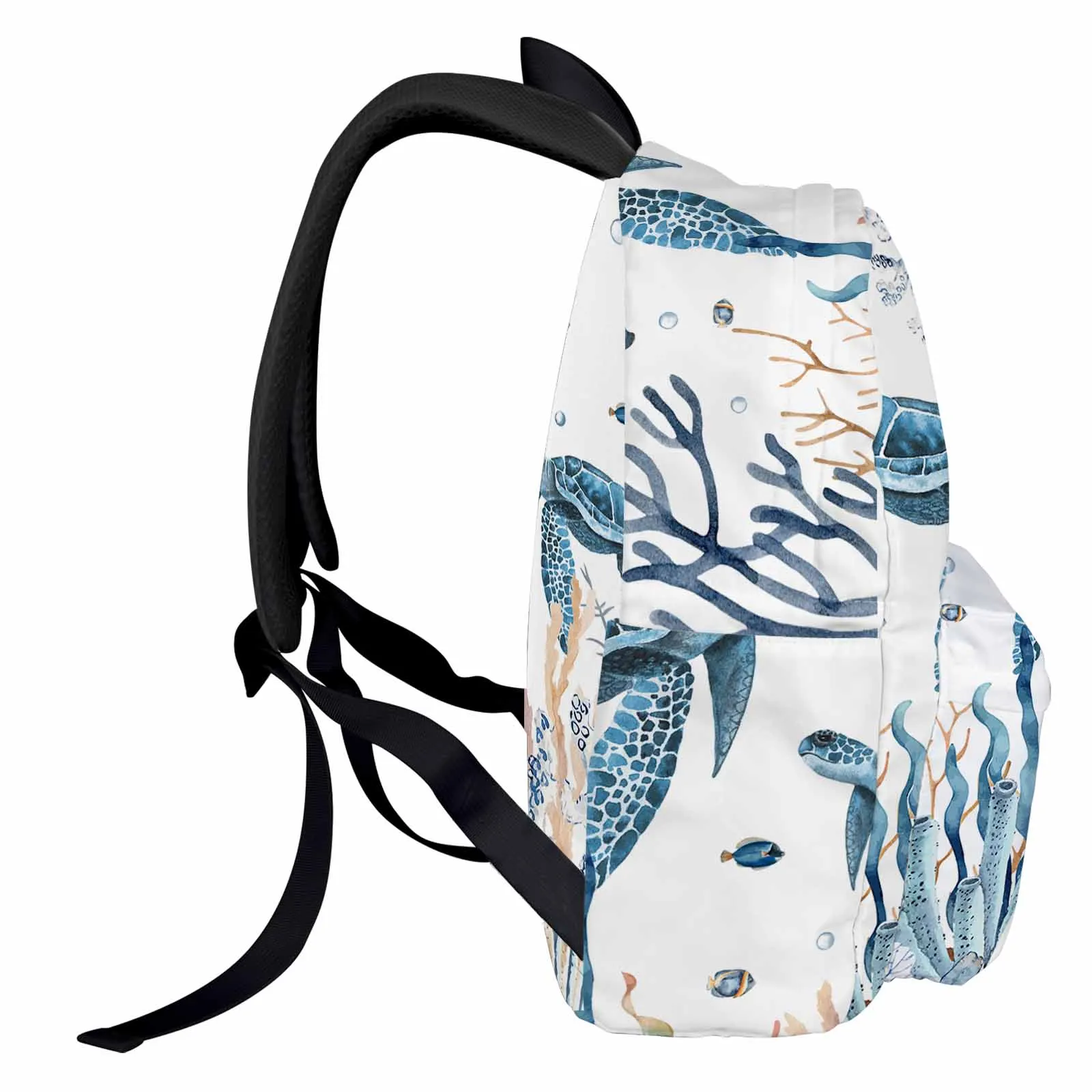 Summer Ocean Coral Seagrass Sea Turtle Backpack School Bags for Teenagers Students Laptop Bag Women's Casual Travel Backpack