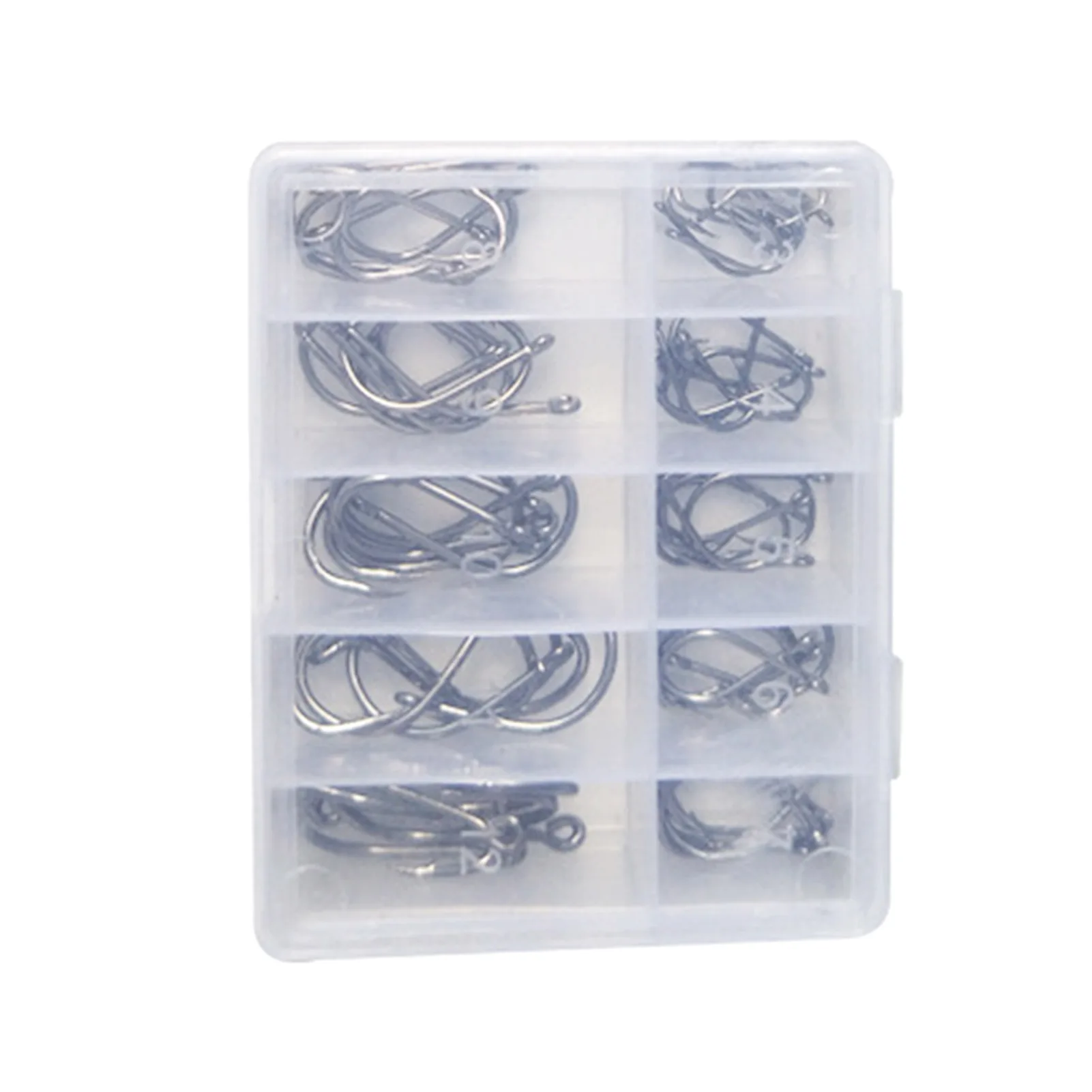 Newly 50pcs Fishing Hooks Kits Freshwater Saltwater Fish Hooks Suitable for Shellfish Squid