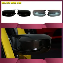 Glossy Black Horn Mirror Covers Shell Cap Trim Cover For Dodge Charger SRT 2011-2022