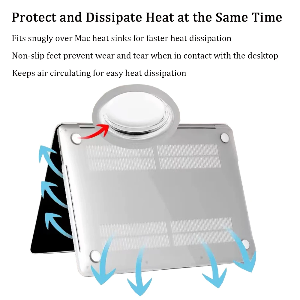 

Crystal Case For MacBook Air 13 Inch Case 2025 2022 M4 M3 M2 Protective Hard Cover Shell For Macbook Pro 14 M4 2024 Accessories