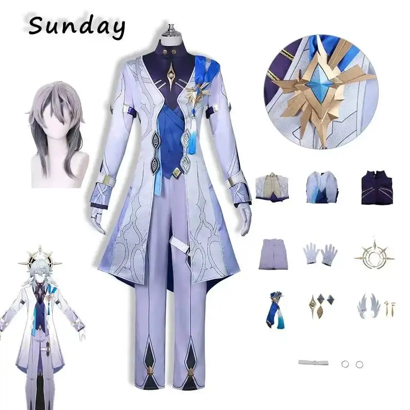 

Sunday Cosplay Honkai Star Rail Costume Headwear Earrings Rings Gloves Wig Full Set Game Cos Halloween Carnival Party Costumes