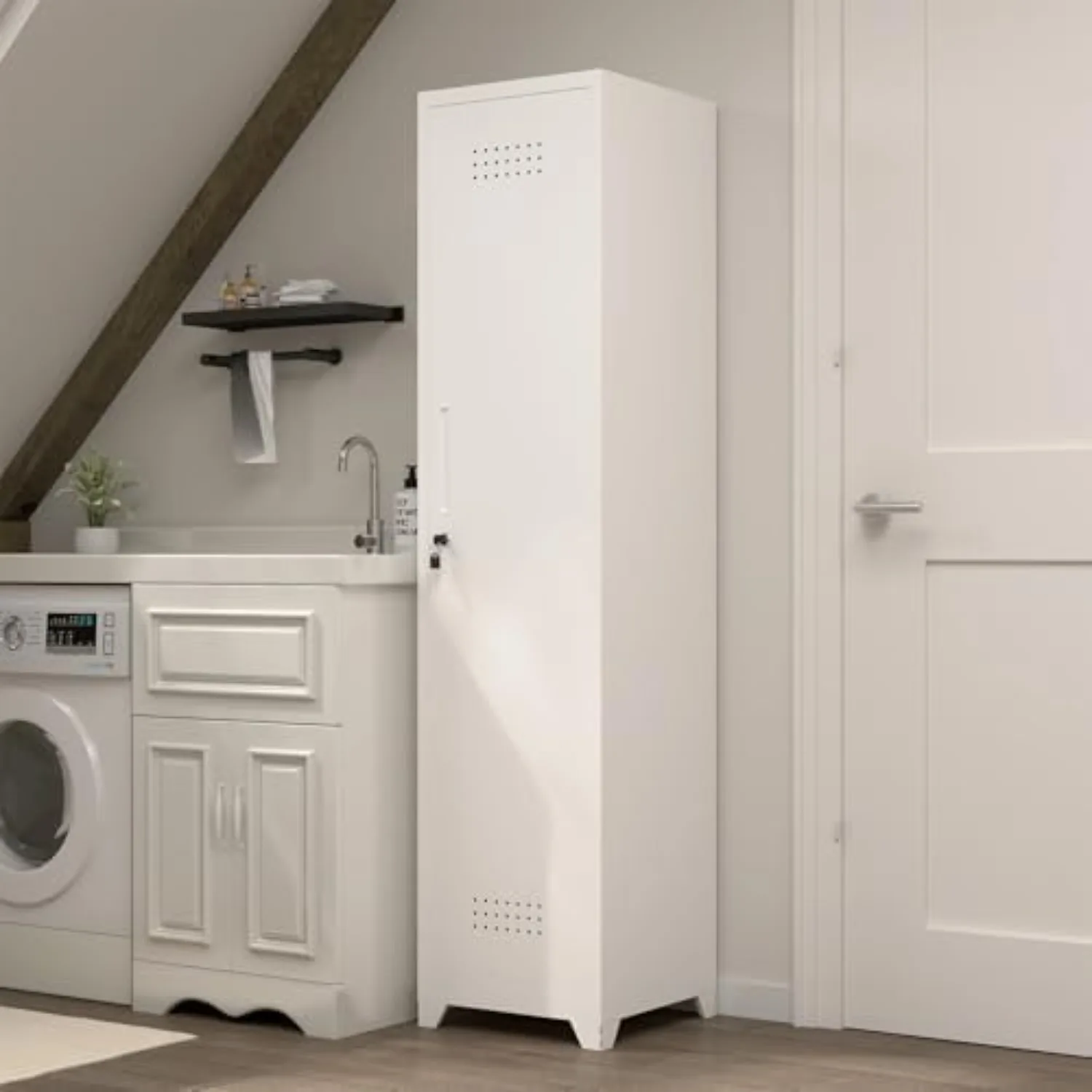 Slim Broom Closet Storage Cabinet, 65