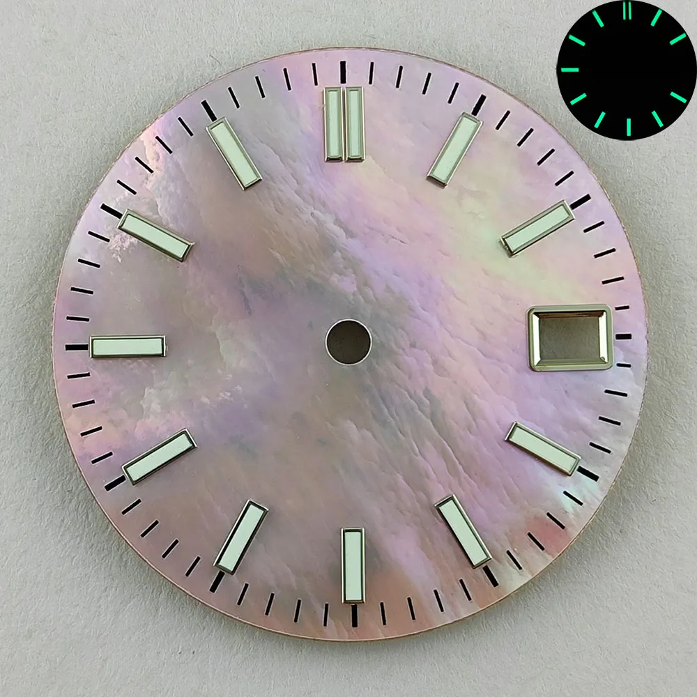 Циферблат NH35 с индивидуальным логотипом, подходящий для корпуса механизма NH35, аксессуары для часов C3, циферблат 28,5 мм