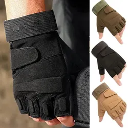 Outdoor protective gloves, sports gloves, half finger men's and women's fighting, hunting, fitness, fingerless gloves