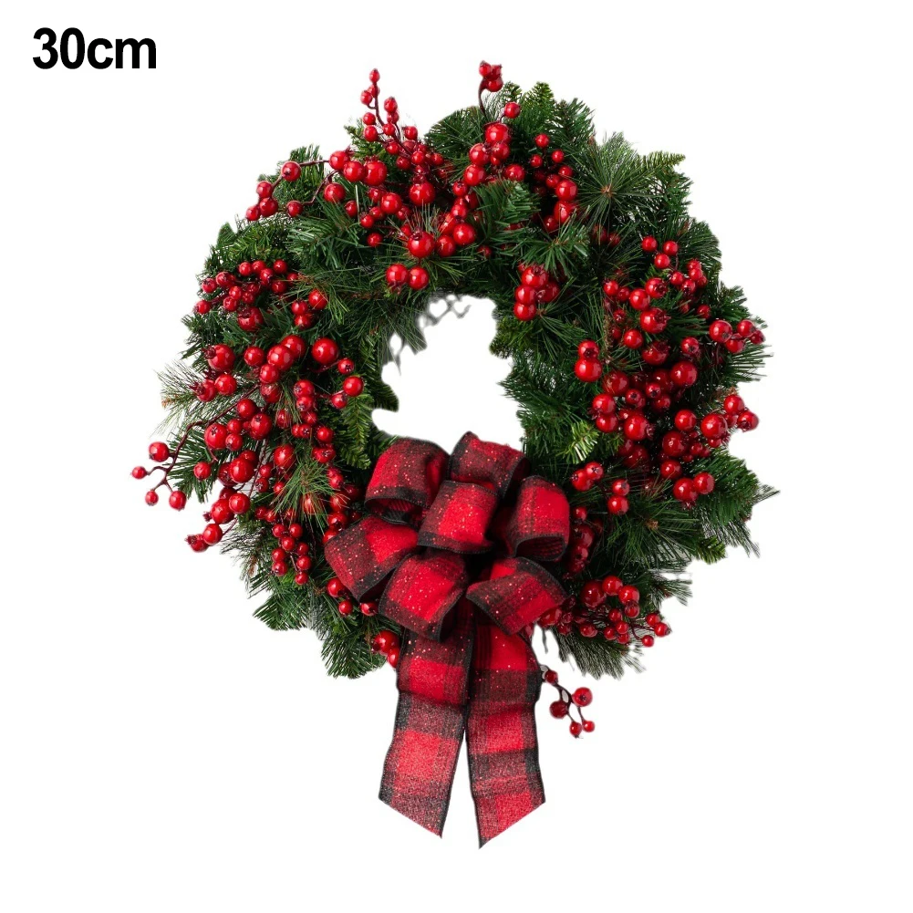 

Искусственный праздничный венок Рождественский венок Рождественский праздник 30 см Размер 40 см Размер Легко повесить Праздничный дизайн