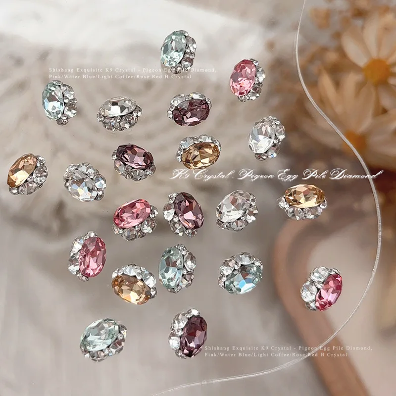 Breloques en strass pour ongles, 5 pièces, bijoux en cristal pour Nail Art, nouveau petit diamant complet, 2025