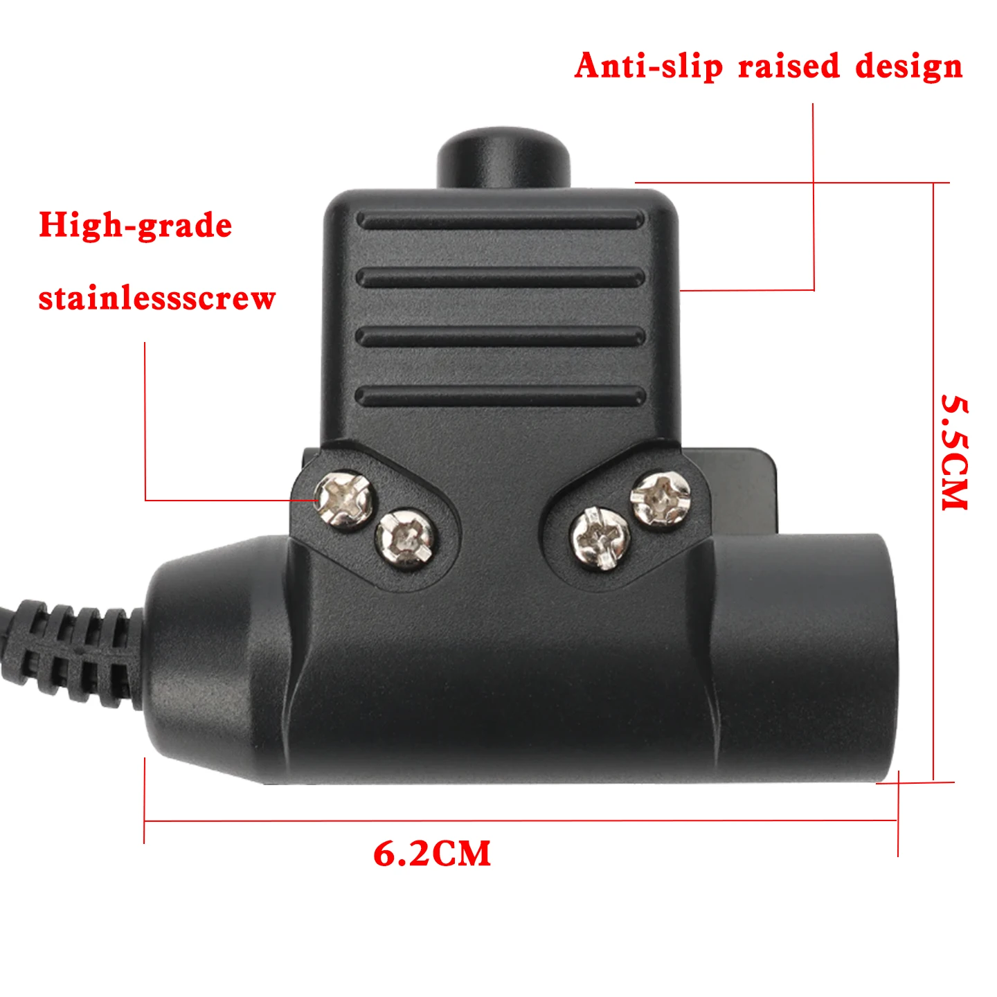 New U94 PTT Plug Headset Adapter For TYT QUANSHENG Kenwood Baofeng UV-5R UV-5RE Plus BF-888S UV-6R H777 Walkie Talkie Ham Radio