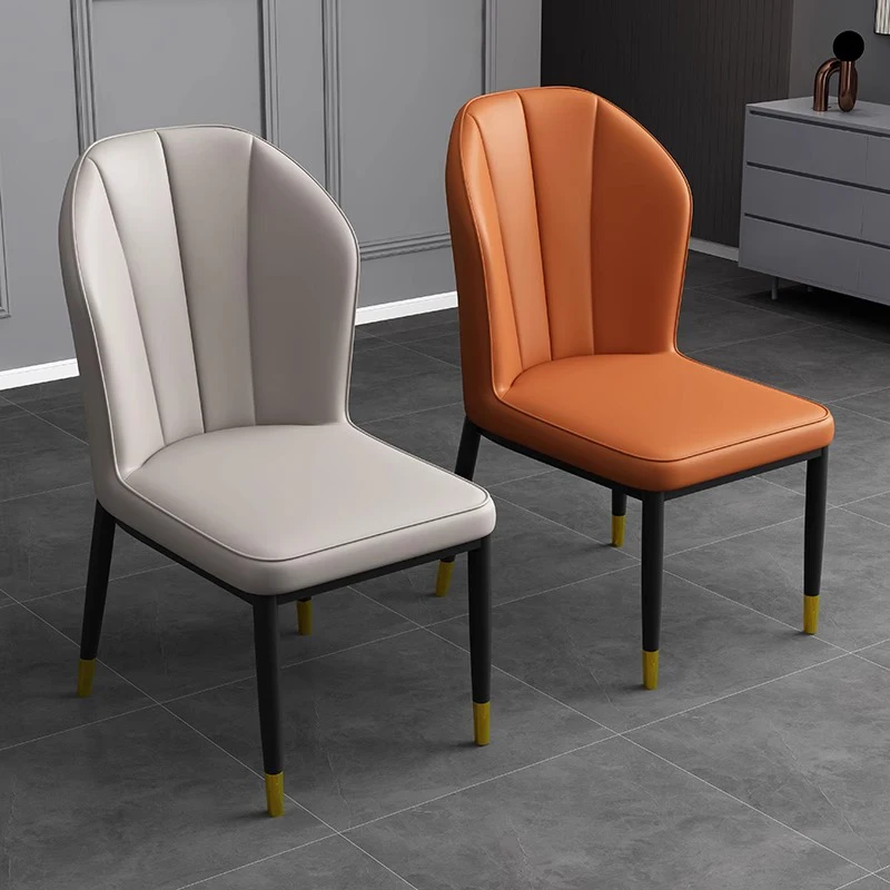 Aesthetic Dining Chairs Comfy Leather Set Of 2 Upholstered Dining Chairs Durable Elegant Stackable Chaise Restaurant Furniture