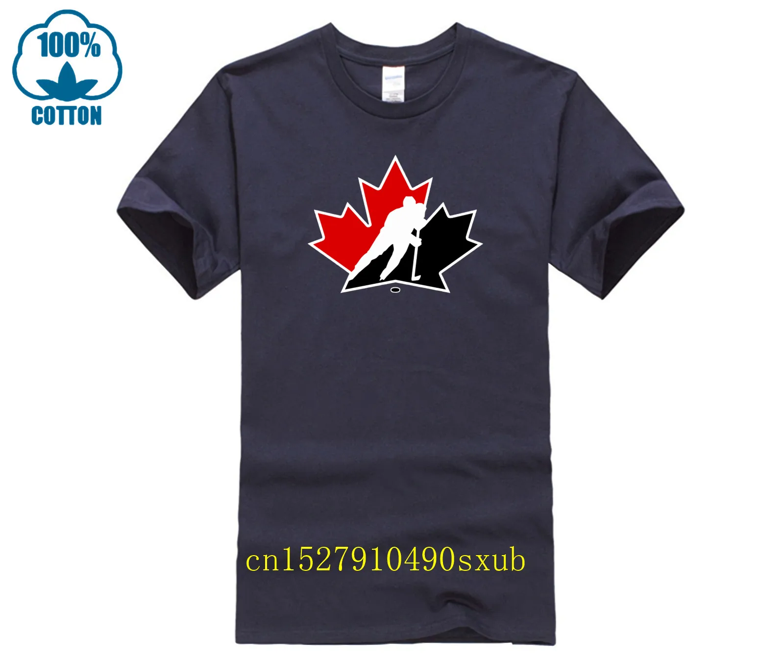 Men\'s Print Casual 100% Cotton T-Shirt Popular CANADA Ice Hockey Team T Shirt Cotton New