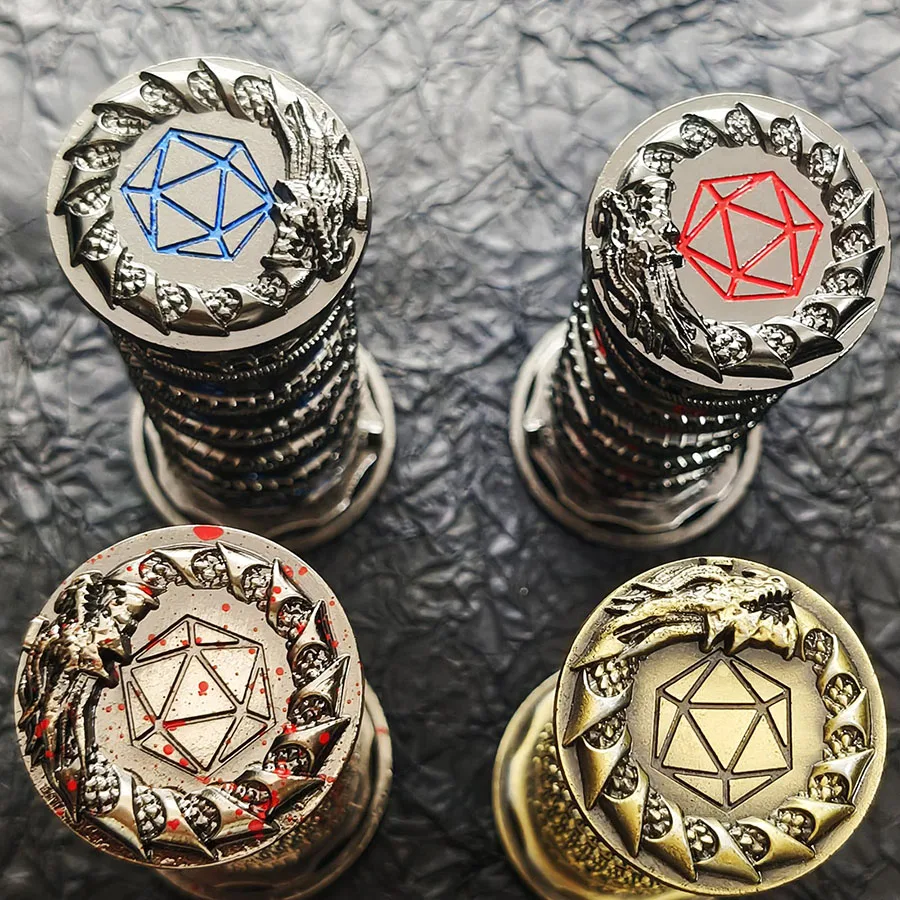 Dragon's Maze Spinning Dice Set -7 in 1 Compass Multi-sided Dice Suitable For Role-Playing Games Punk Dragon Design