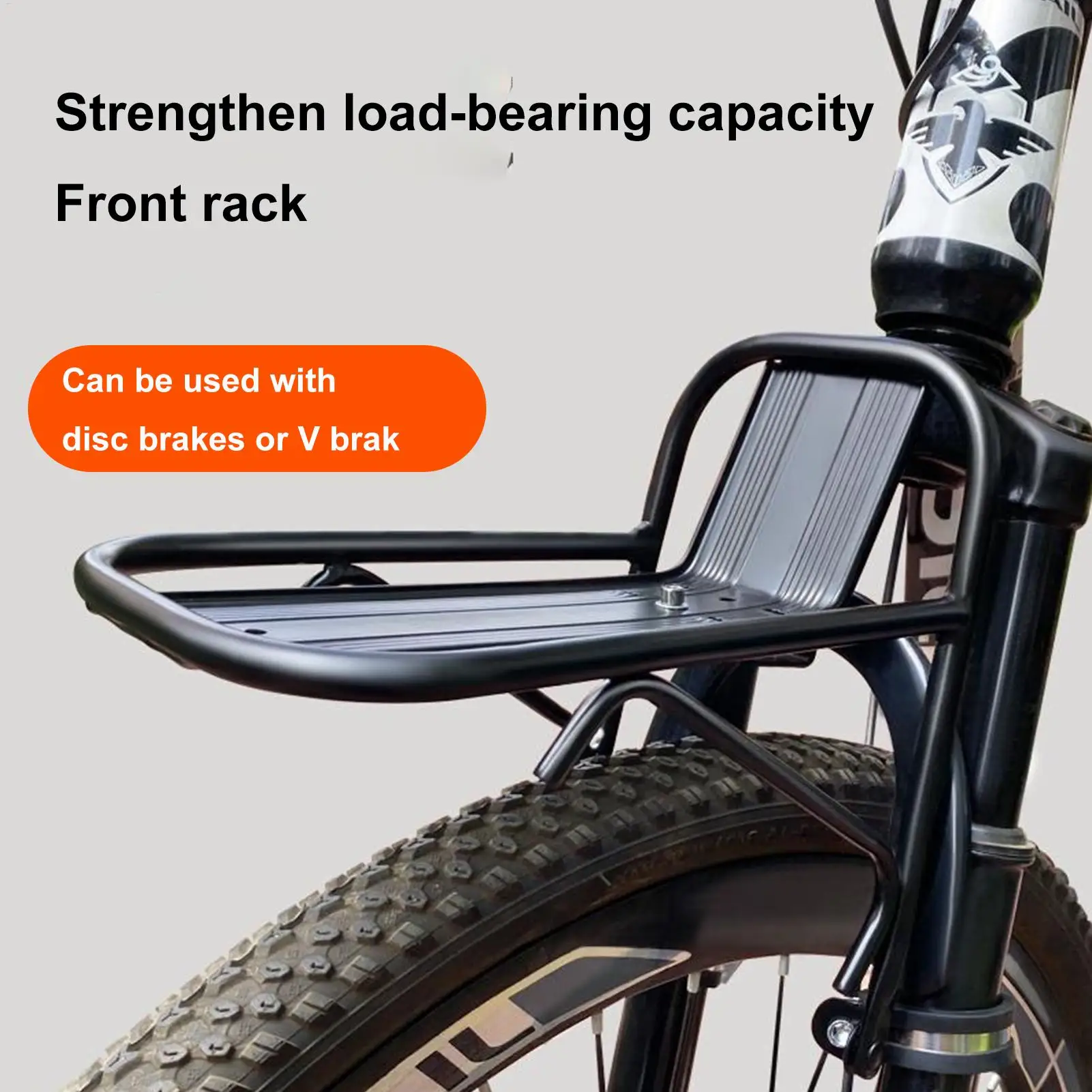 Bike Front Carrier Holder Aluminum Alloy Bicycle Front Rack Luggage Shelf Bracket For Outdoor Touring Commuting Cycling Parts