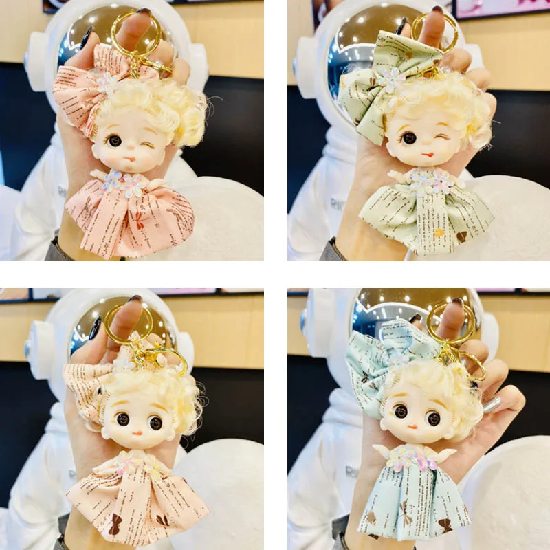 

Новые популярные куклы BJD 9 см OB11, мини-куклы 3D с большими глазами, кавайные карманные игрушки, милые куклы с лицом, подарки на день рождения для девочек, детские игрушки