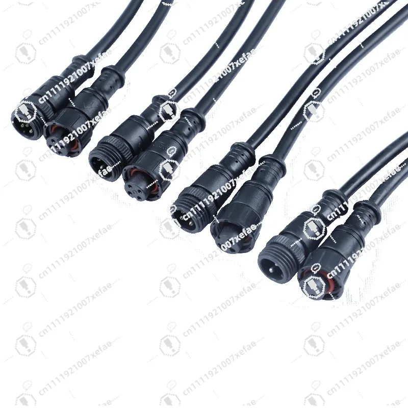 

2/3/4-Pin Black Waterproof Connector Cable Male and Female Plug IP68 Light Emitting Diode Connector for Lighting