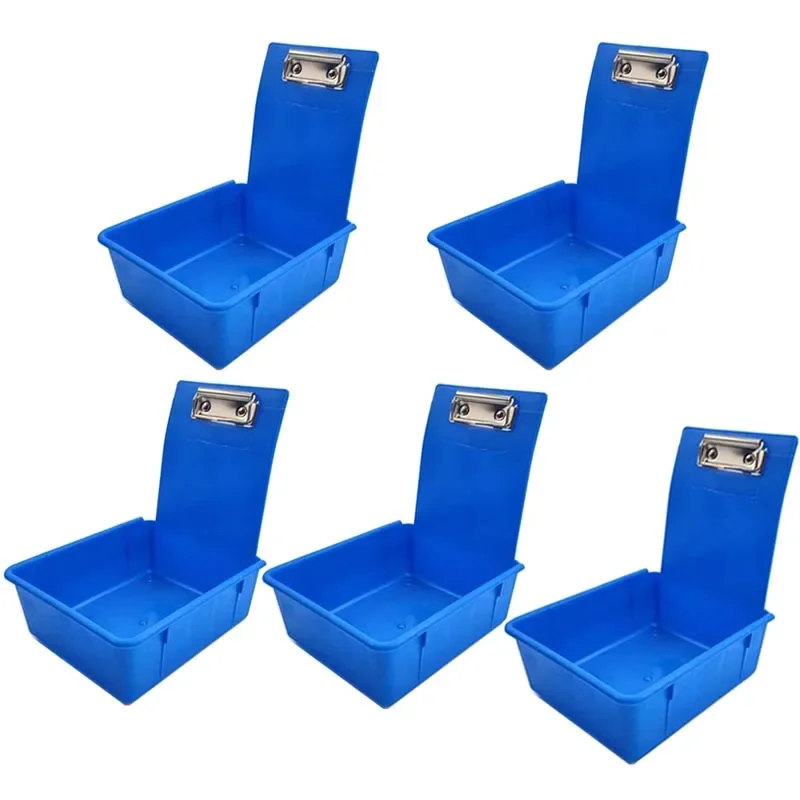 10pcs Dental Lab Storage Box Colourful PP Plastic Work Tray Pans Durable Case With Clip Holder Dentistry Tool Material