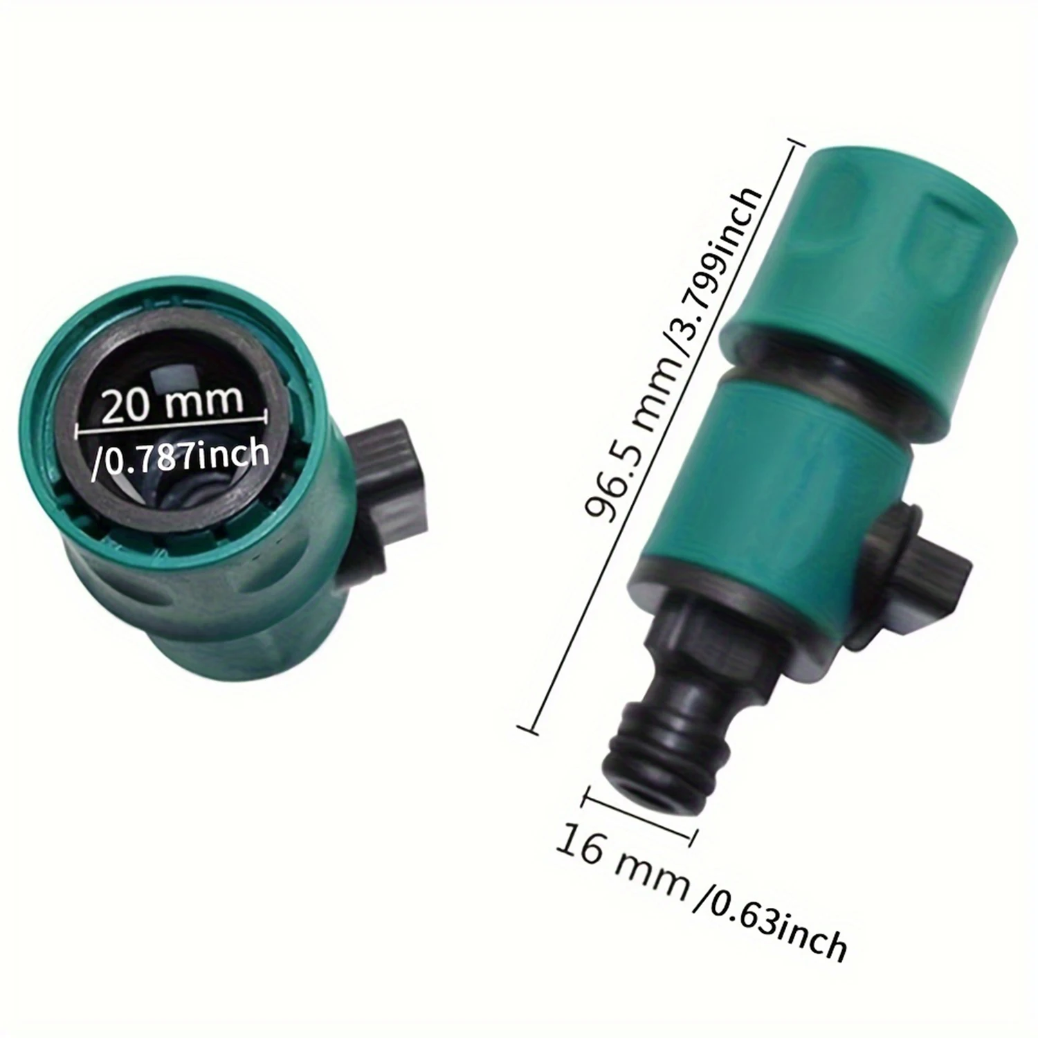 For Agriculture Irrigation Watering Needs Quick Connector With Valve 1Pc 16Mm Garden Hose Pipe In Line Faucet Tap Shut Off Fit