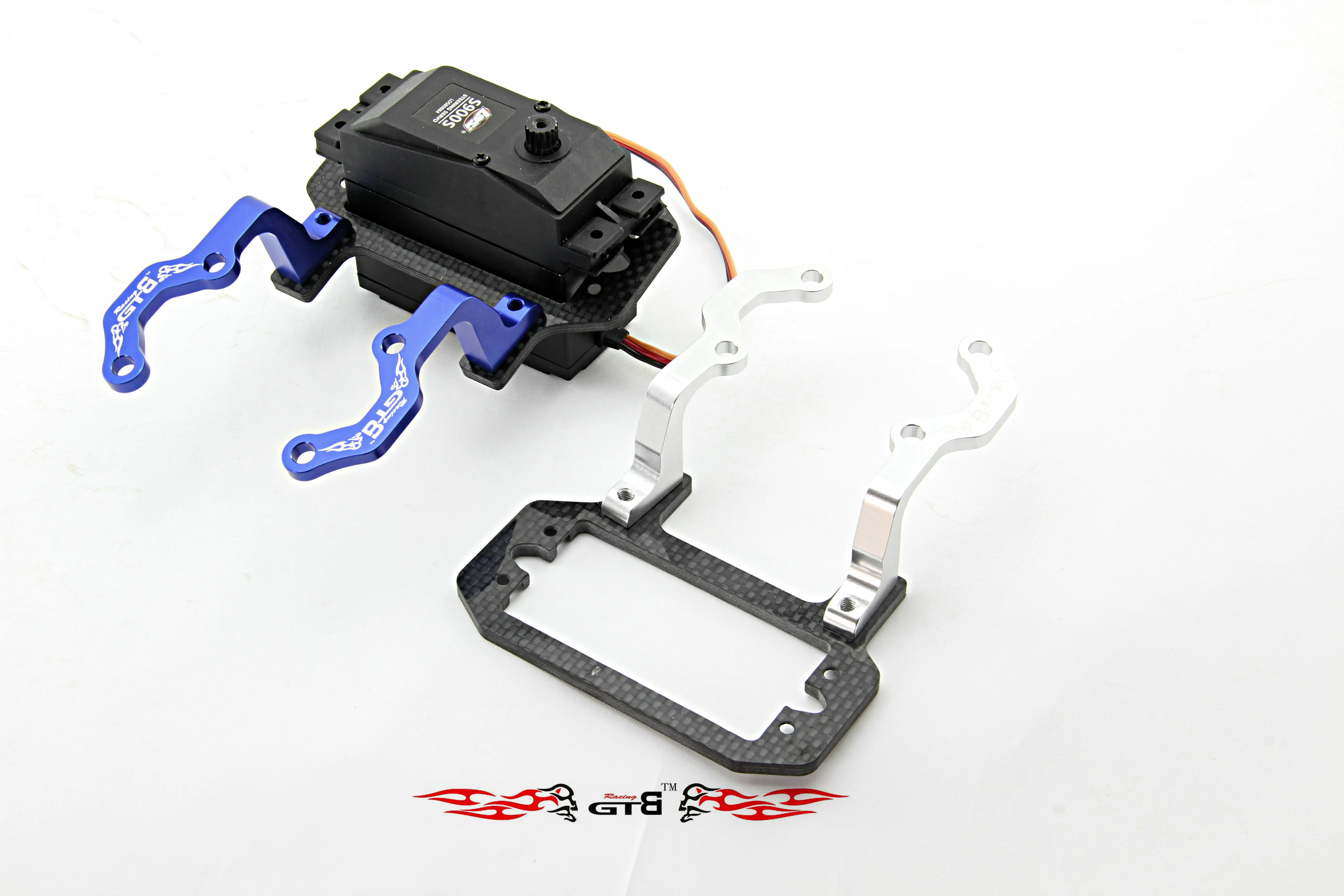 GTBRacing 1/5 RC Auto LOSI 5ive T Carbon Fiber Gas Servo Verstärkung Halterung Mount Upgrade Teil – Detail 1