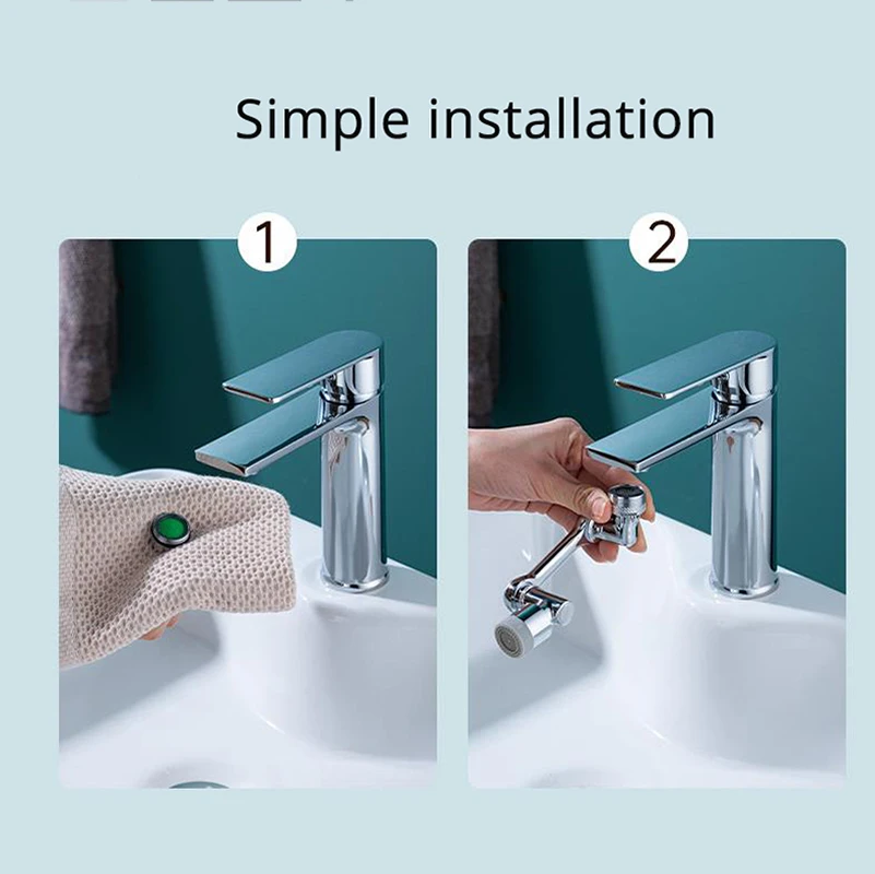 2022 Universal 1080° Rotation Faucet Aerator Splash Filter Kitchen Tap Extend Water Nozzle Faucet adaptor Faucets Bubbler New