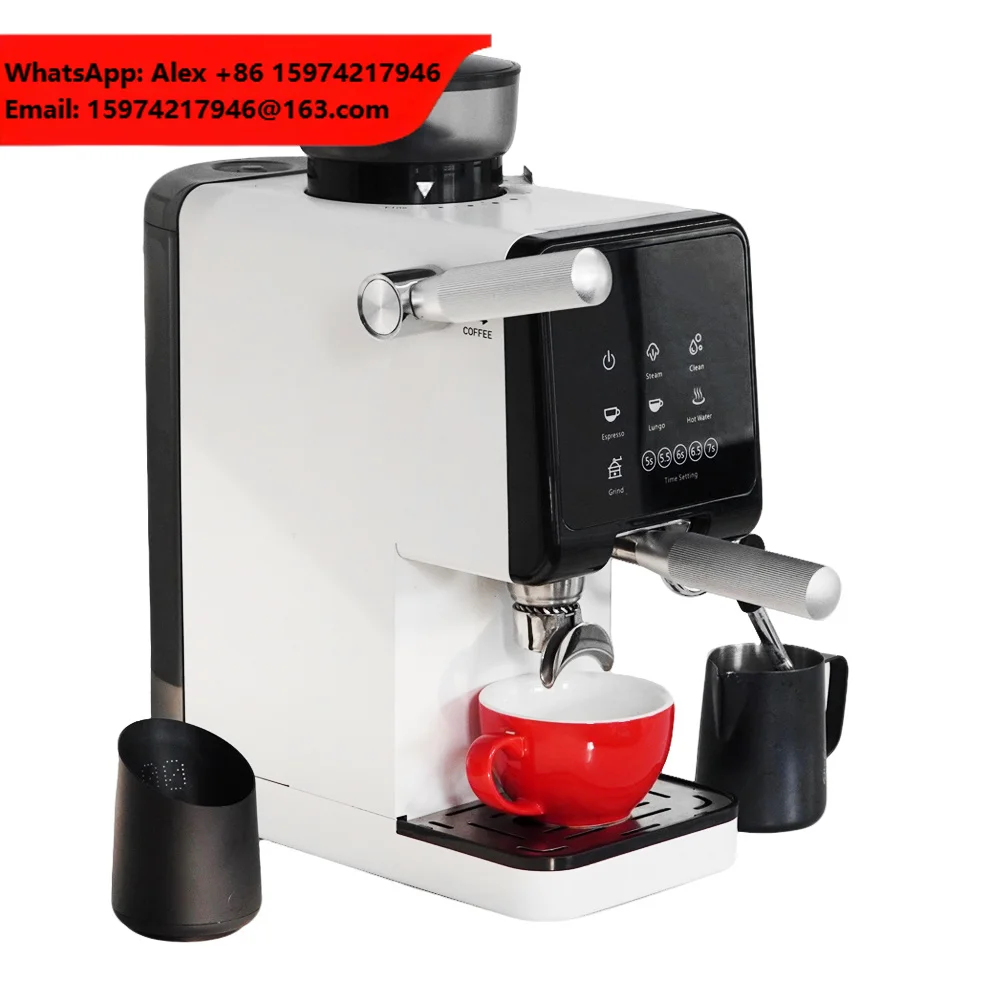 Professional Semi Automatic Coffee Maker 220v 3in1 Extraction Espresso Coffee Machine With Grinder