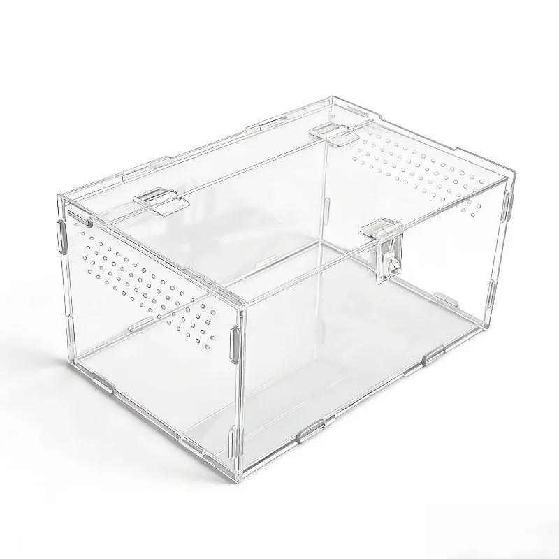 

Ventilated Modern Outdoor Reptile & Insect Habitat Breeding Box for Chameleons Lizards Snakes Tarantulas & Silkworms