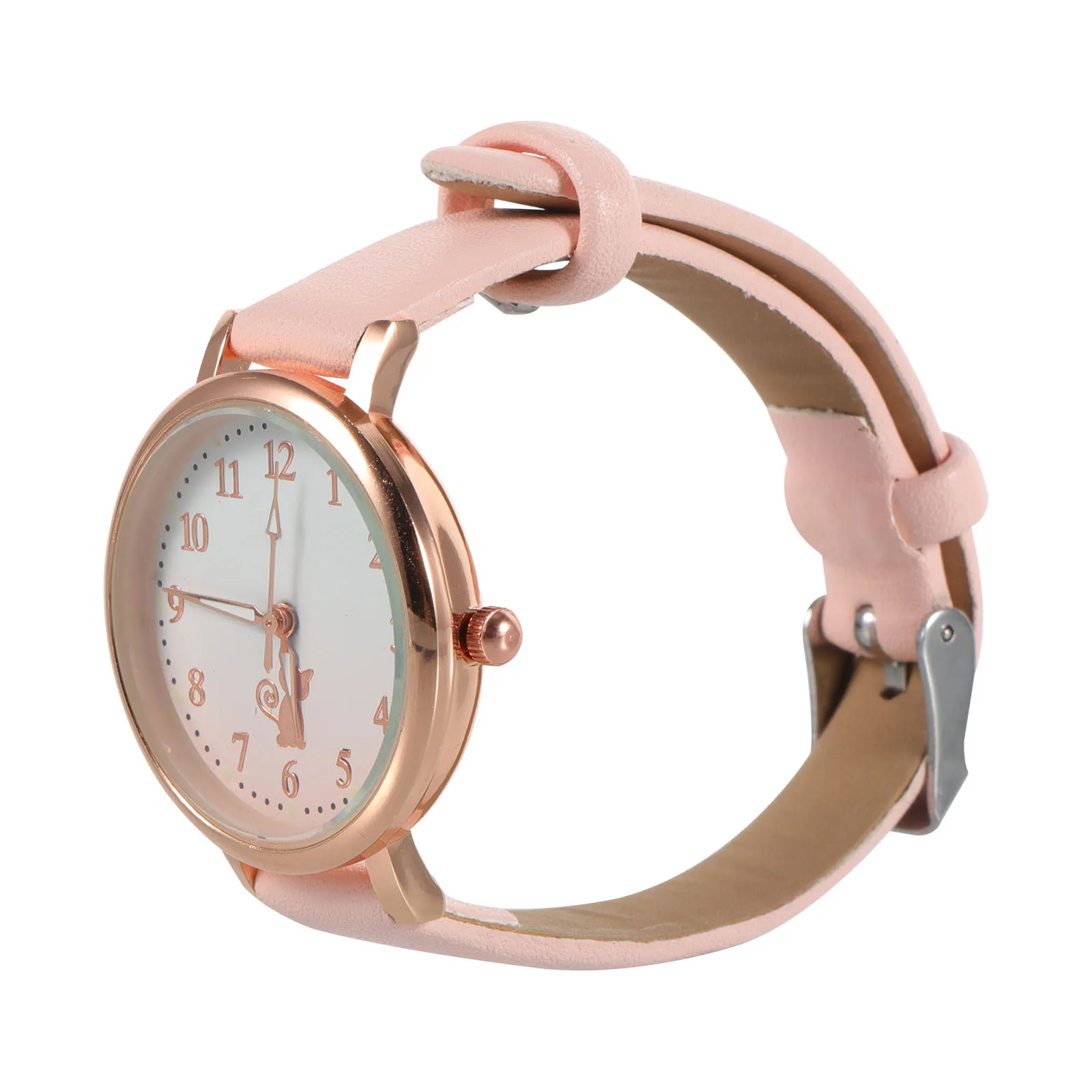 

Children Watch Girl Student Luminous Pointers PU Band Casual Wristwatch Fashion Simple Stylish Timepiece for Kids