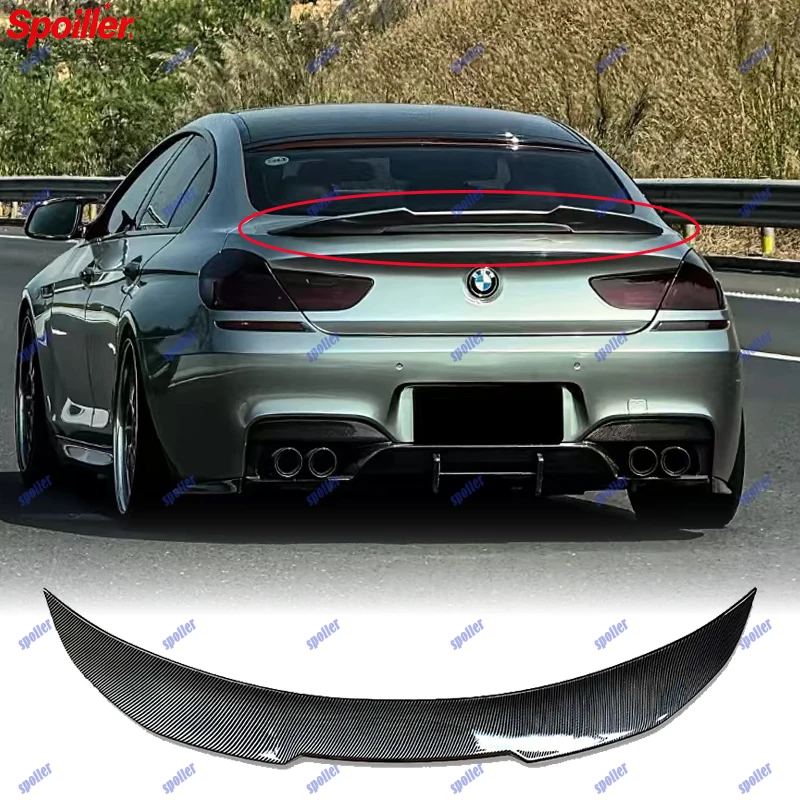 

Suitable for 2012-2018 BMW 6 Series Gran Coupe F06 M6 PSM modification, style rear trunk spoiler, aerodynamic fixed wing