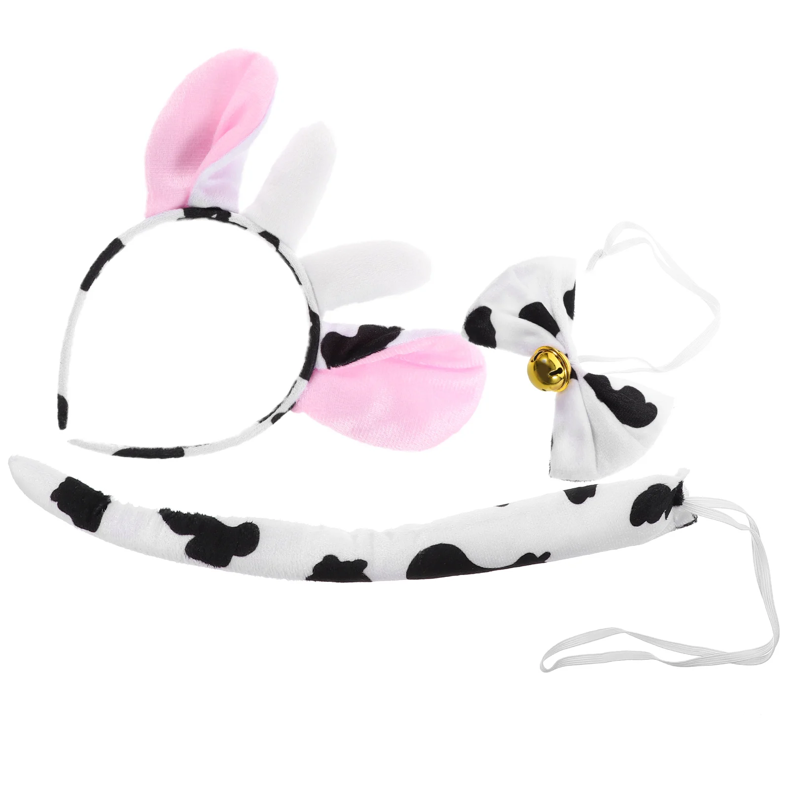 

Cow Headband Animals Costume Cartoon Accessories Dress up Ear Iron Wire with Tail