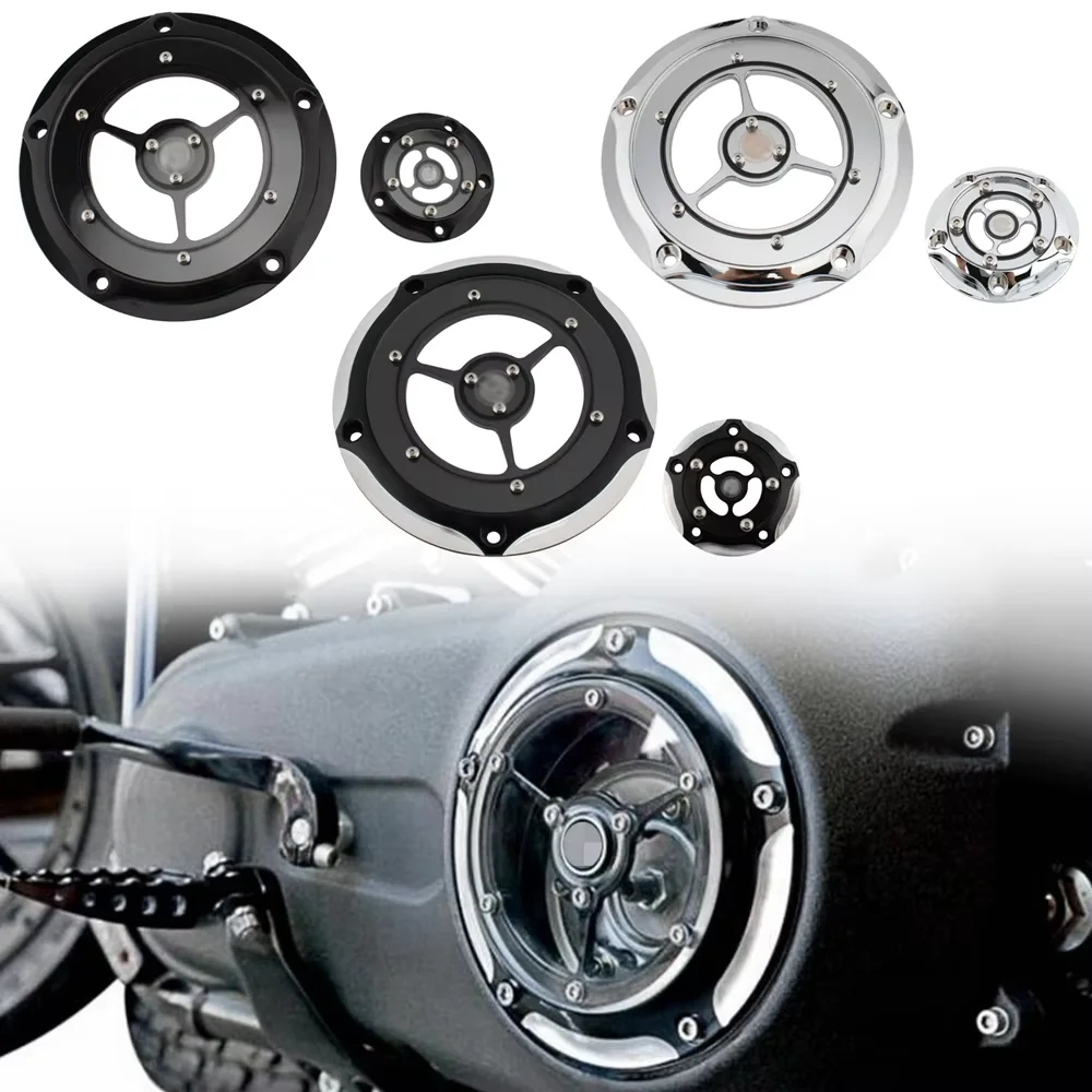 Schwarz chrom motorrad zubehör rsd derby timing timer abdeckung für harley road king electra glide softail fxs fxdl fxdc flhrs