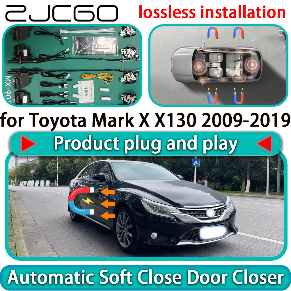 for Toyota Mark X X130 2009-2019 Auto Pull Car Soft Close Door Kit Power Latch Electric Door Catch Soft Closing Assist Silent ﻿