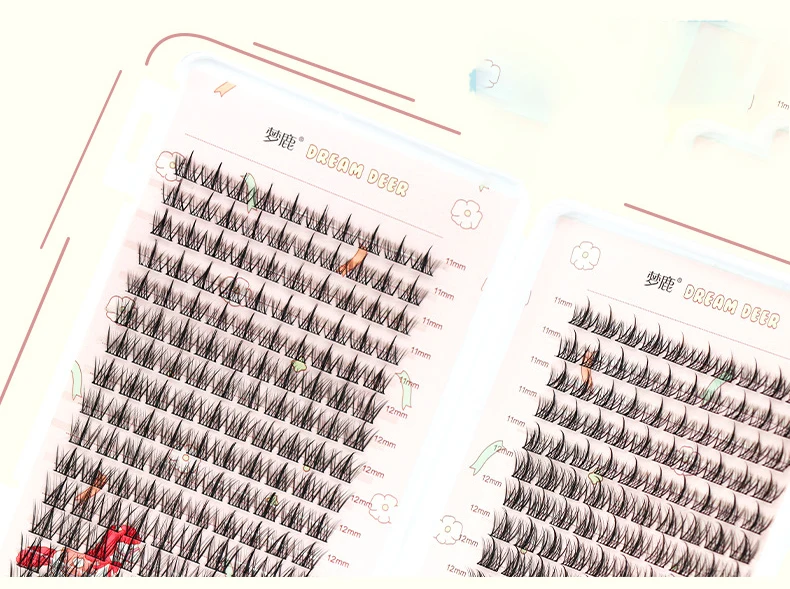 32Rows Manga Lash Eyelash Book High Quality Cluster Lashes Manhua Eyelashes Elf Makeup Strand Eyelashes Y2K Eyelashes Extension