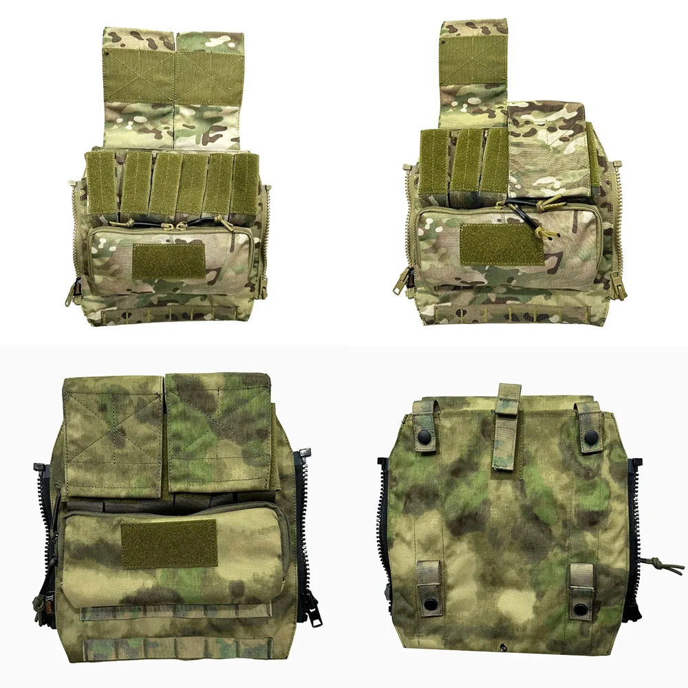 戦術的な狩猟ベストバックパネルジッパーバックパネルバッグ適切な-molle-アクセサリーバッグ-avs-cpc-jpc20