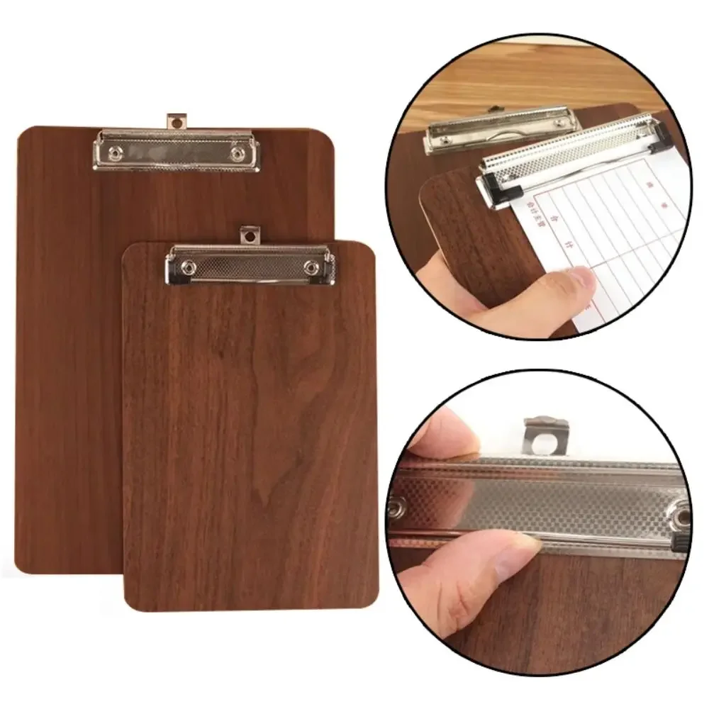 Simple Wooden File Folder Thickened A4/A5 Writing Pad Hangable Storage Writing Splint Office School
