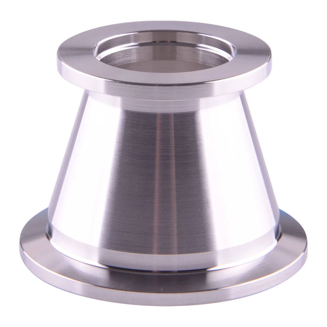 Silver Conical Reducer KF25 to KF40 Flange Vacuum Adapter -58°F~392°F Stainless Steel