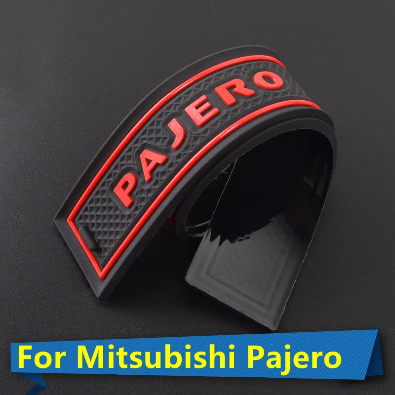 13pcs/set Car Door Groove Mat  Anti-Slip Gate Slot Cup Pad Fit  For Mitsubishi Pajero Car Accessories