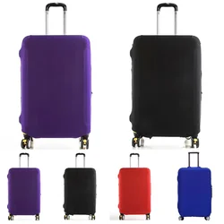 Capa De Bagagem Para 18-32 Polegada Suitcase Protector Suitcase Pure Color Thicker Elastic Poeira Capa Trolley Case Acessórios De Viagem