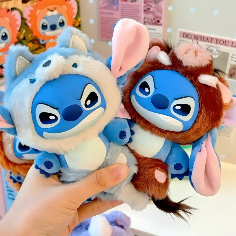 Disney Stitch Wild Animal Series Vinyl Plush Blind Box Stitch Mystery Box Doll Bag Keychain Pendant Decor Surprise Bag Toy Gifts