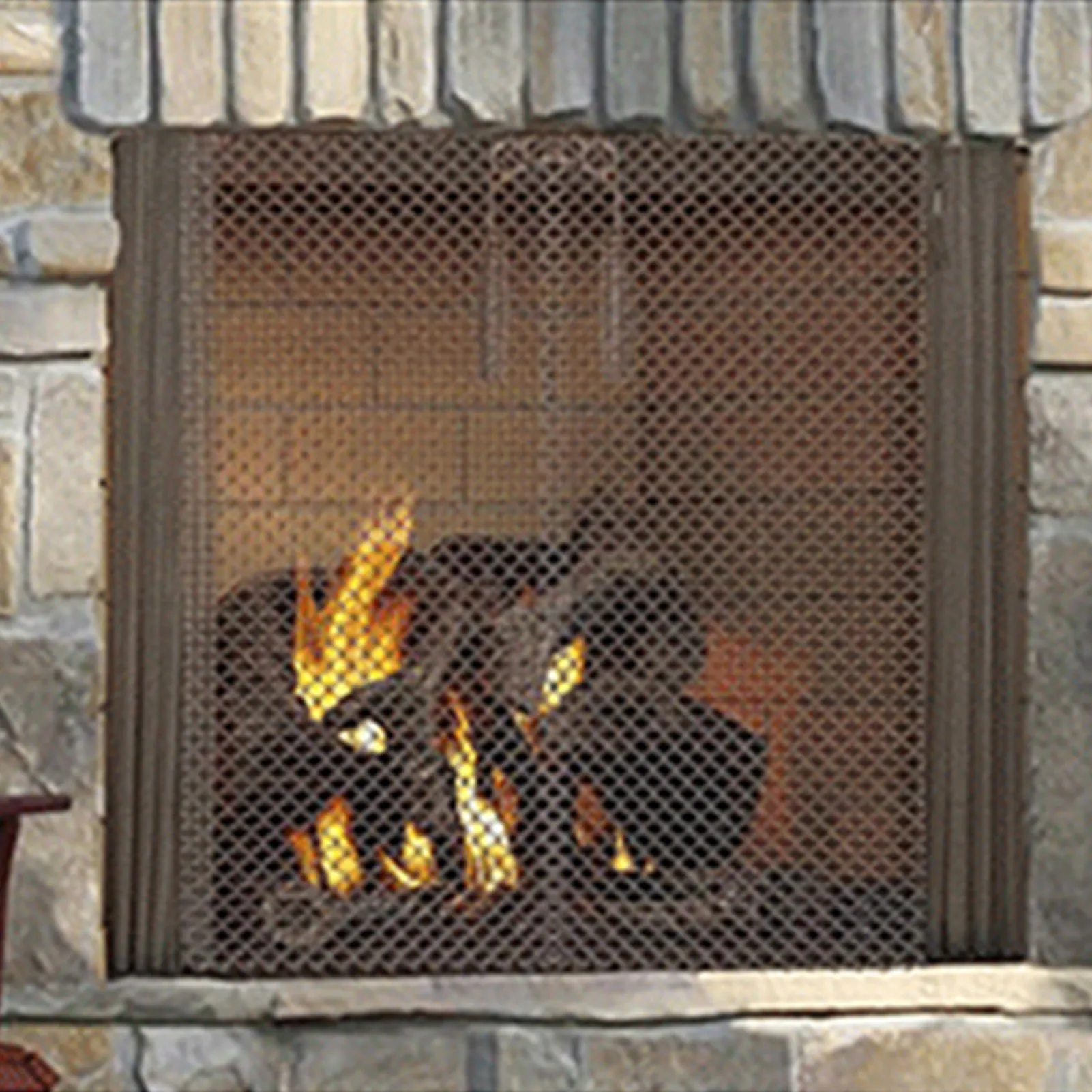 Fireplace Safety Screens High Temperature Resistant Mesh Door with Fine Grids Suitable for Home Wood Burning Fireplaces Safety