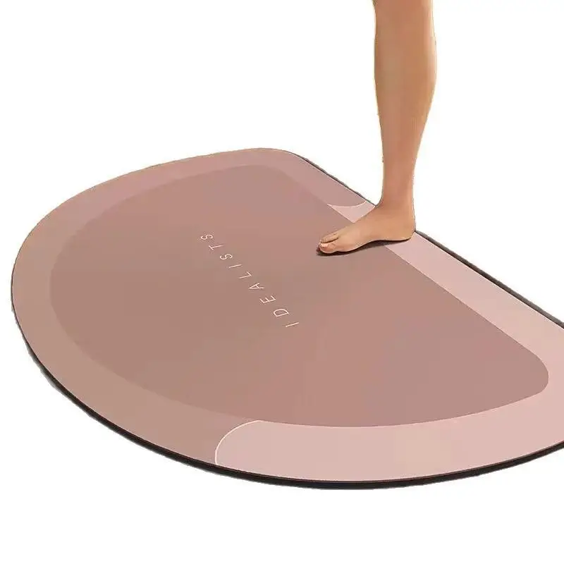 Bath Mat Super Absorbent Anti Slip Fast Drying Low Profile Floor Pad for Bathroom Shower Home Use