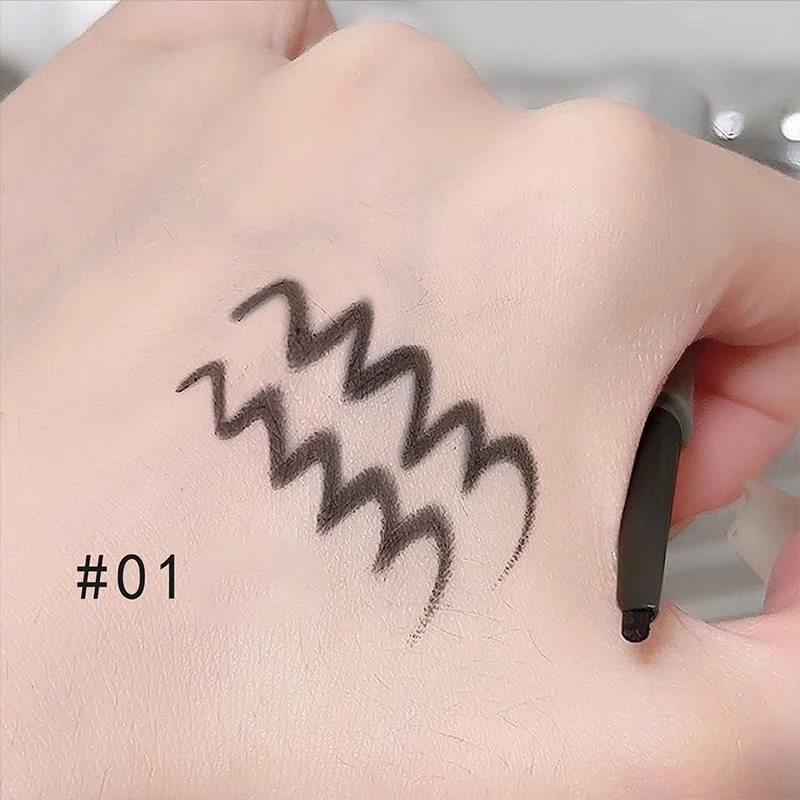 قلم تحديد عيون جل مقاوم للماء ومقاوم للتلطخ، لون بني عنابي، تطبيق سلس للمظهر الطبيعي، يدوم طويلاً