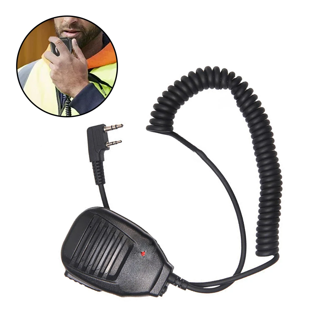 Remote Speaker Microphone With For Ptt Button And Reinforced PU Spiral Cable For Baofeng UV5R UV82 BF888S For Walkie For Talkie
