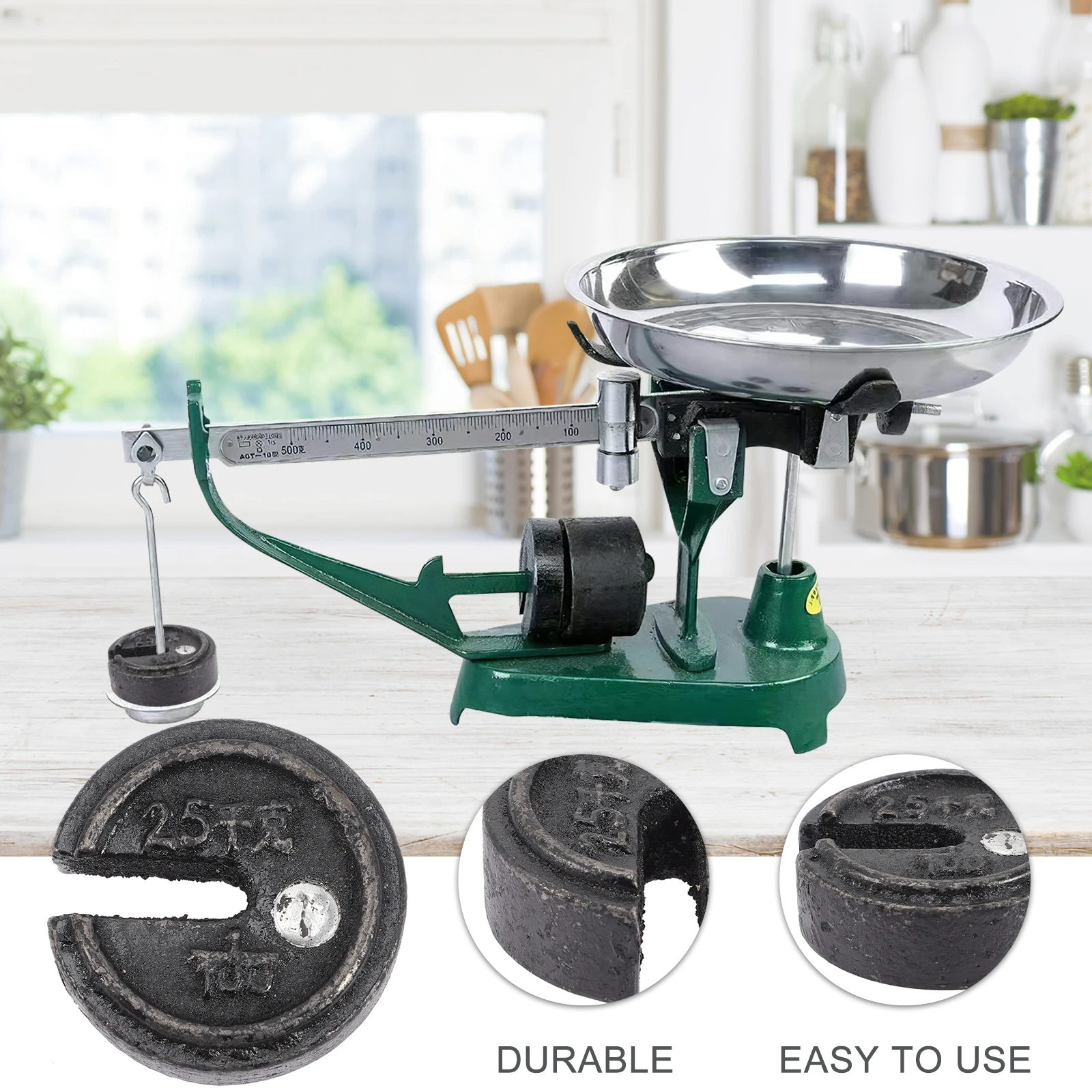 FineWorkmanship CastIron Scale Weight DelicateDesign Portable ChineseMedicine Weighing Tool RetroStyle Scale Supplies