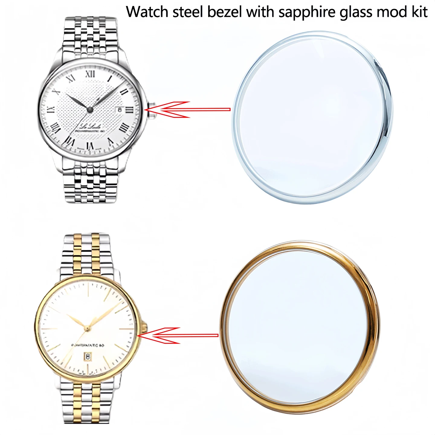 

Watch bezel mouth mod kit for Tissot series watch T099407 T006407 T122210/207 T122407/410 watch steel ring with sapphire glass