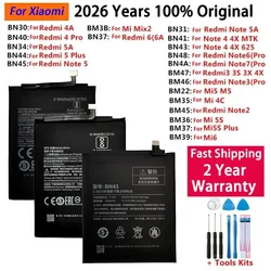2026 Original Phone Battery For Xiaomi Redmi Note 4 4X 3 3S 3X 4X 4A 3 pro 5 5A 6 6A Pro Mi4C Mi 5X Mi 5 Mi5 M5 Mi6 Batteries
